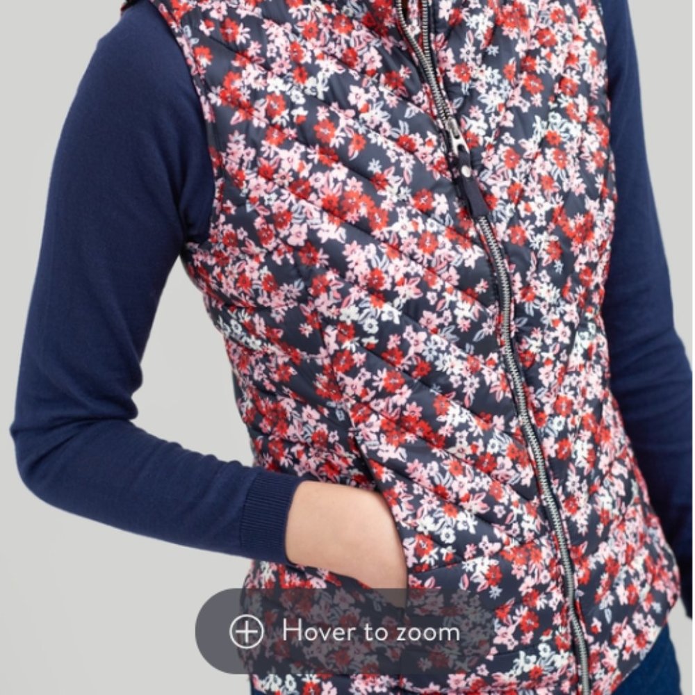Joules Brindleyprint Navy Floral Vest US Size 8